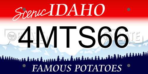 4MTS66 Idaho License Plate