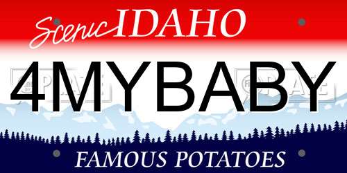 4MYBABY Idaho License Plate