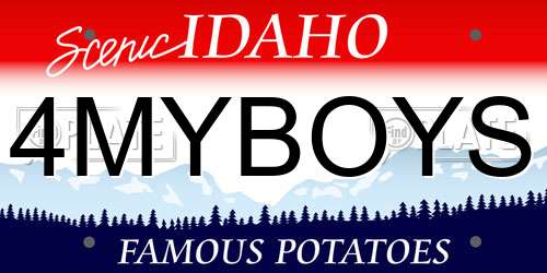 4MYBOYS Idaho License Plate