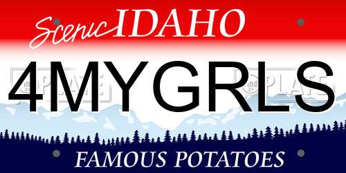 4MYGRLS Idaho License Plate