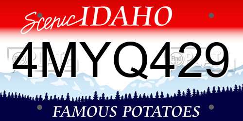 4MYQ429 Idaho License Plate