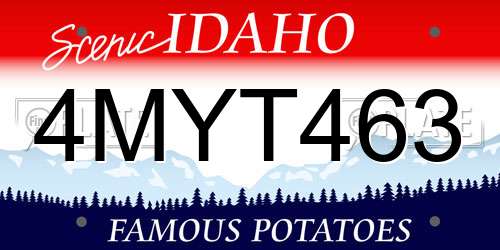 4MYT463 Idaho License Plate