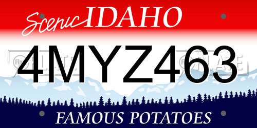 4MYZ463 Idaho License Plate