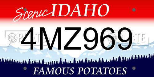 4MZ969 Idaho License Plate