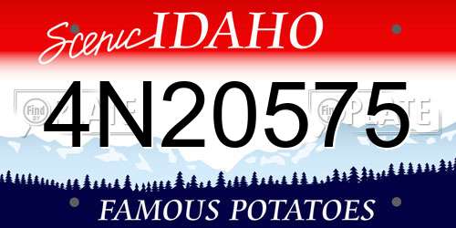 4N20575 Idaho License Plate