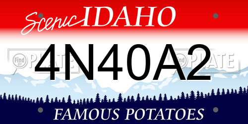 4N40A2 Idaho License Plate
