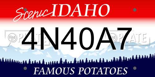 4N40A7 Idaho License Plate