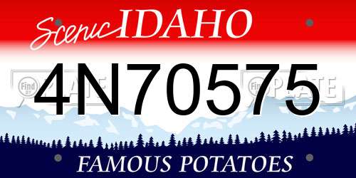 4N70575 Idaho License Plate