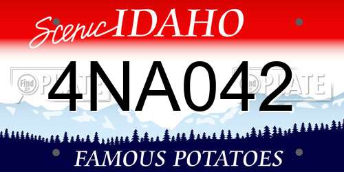 4NA042 Idaho License Plate