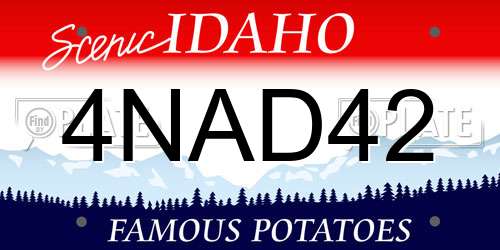 4NAD42 Idaho License Plate