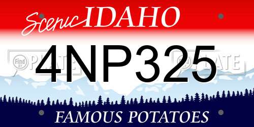 4NP325 Idaho License Plate