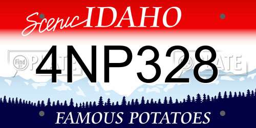 4NP328 Idaho License Plate