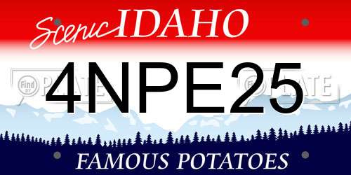 4NPE25 Idaho License Plate