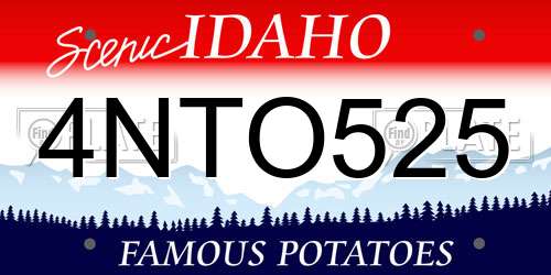 4NTO525 Idaho License Plate