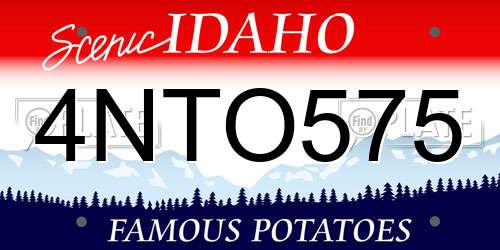 4NTO575 Idaho License Plate