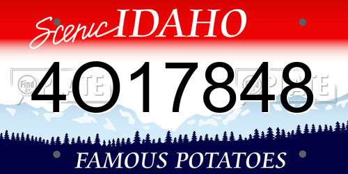 4O17848 Idaho License Plate