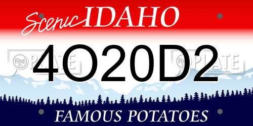 4O20D2 Idaho License Plate