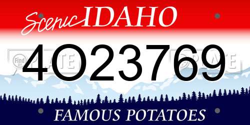 4O23769 Idaho License Plate