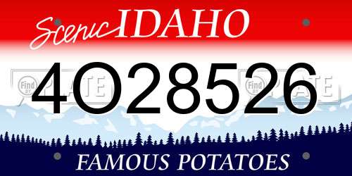 4O28526 Idaho License Plate