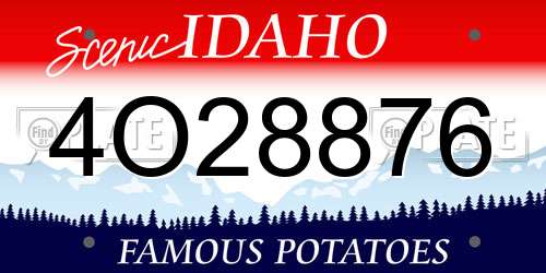 4O28876 Idaho License Plate