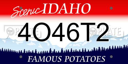4O46T2 Idaho License Plate