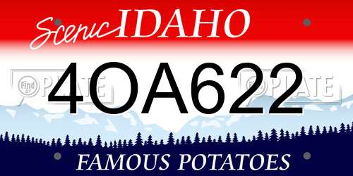 4OA622 Idaho License Plate