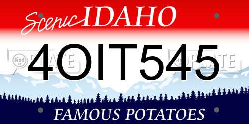 4OIT545 Idaho License Plate
