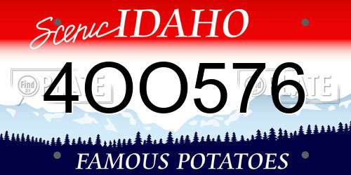 4OO576 Idaho License Plate