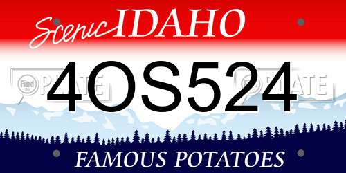 4OS524 Idaho License Plate