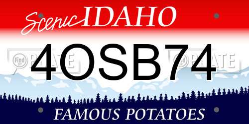 4OSB74 Idaho License Plate