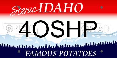 4OSHP Idaho License Plate