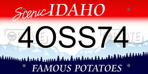 4OSS74 Idaho License Plate