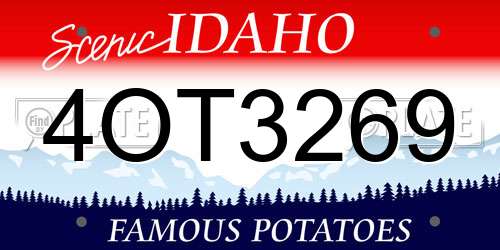 4OT3269 Idaho License Plate
