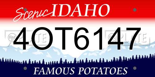 4OT6147 Idaho License Plate