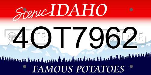 4OT7962 Idaho License Plate