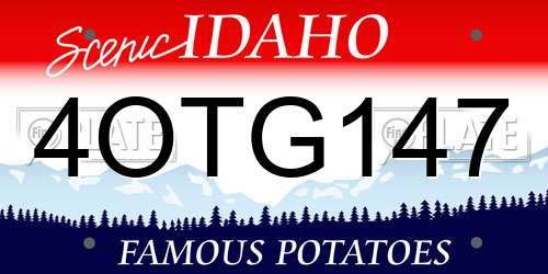 4OTG147 Idaho License Plate