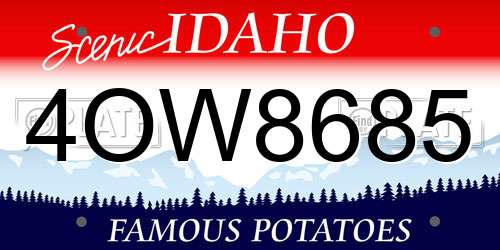 4OW8685 Idaho License Plate