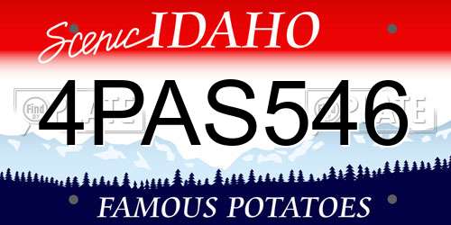 4PAS546 Idaho License Plate