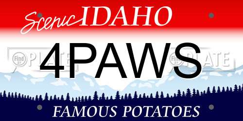 4PAWS Idaho License Plate