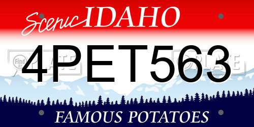 4PET563 Idaho License Plate