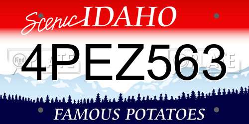 4PEZ563 Idaho License Plate