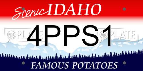 4PPS1 Idaho License Plate