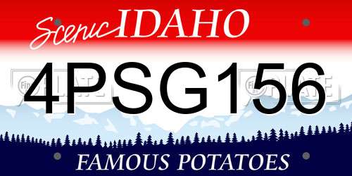 4PSG156 Idaho License Plate