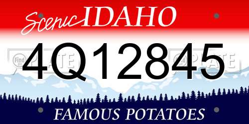 4Q12845 Idaho License Plate