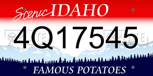 4Q17545 Idaho License Plate