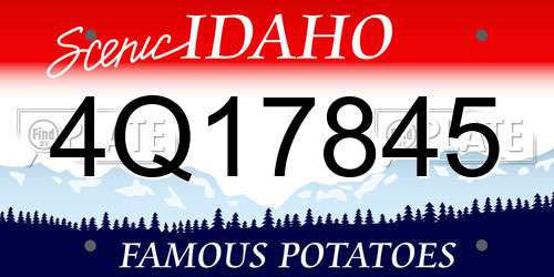 4Q17845 Idaho License Plate