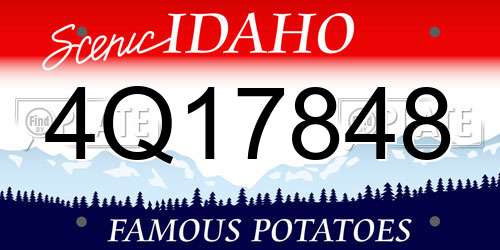 4Q17848 Idaho License Plate