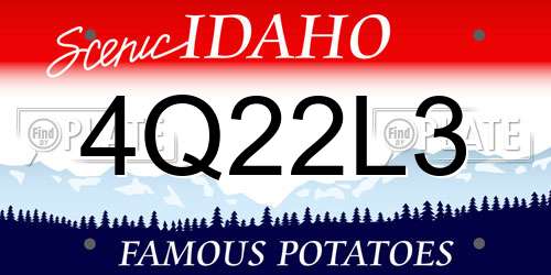 4Q22L3 Idaho License Plate