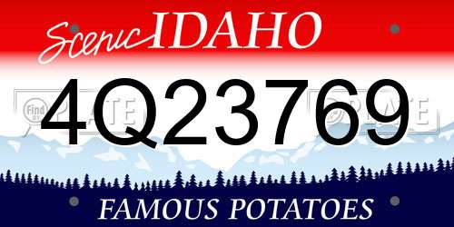 4Q23769 Idaho License Plate