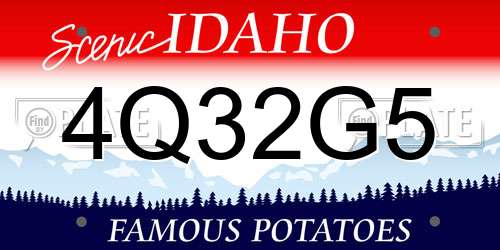 4Q32G5 Idaho License Plate